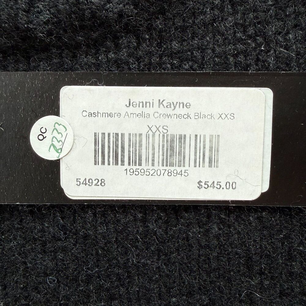 NEW Jenni Kayne 100% Cashmere Amelia Crew Neck Oversized Sweater in Black Sz XXS - Picture 12 of 16